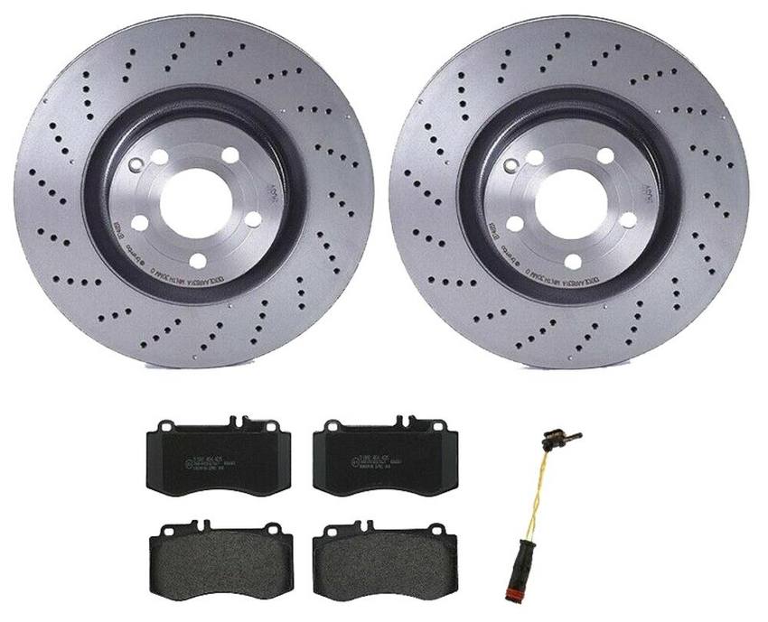 Mercedes Brakes Kit - Brembo Pads and Rotors Front (344mm) (Low-Met) 2115401717 - Brembo 1540033KIT